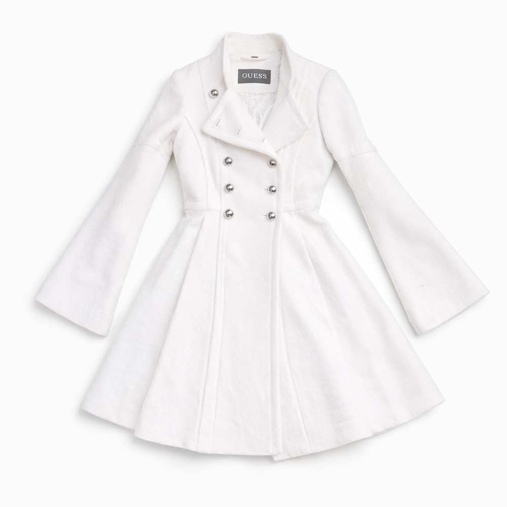 Stunning Genuine Wool Double Breasted GUESS Military Jacket